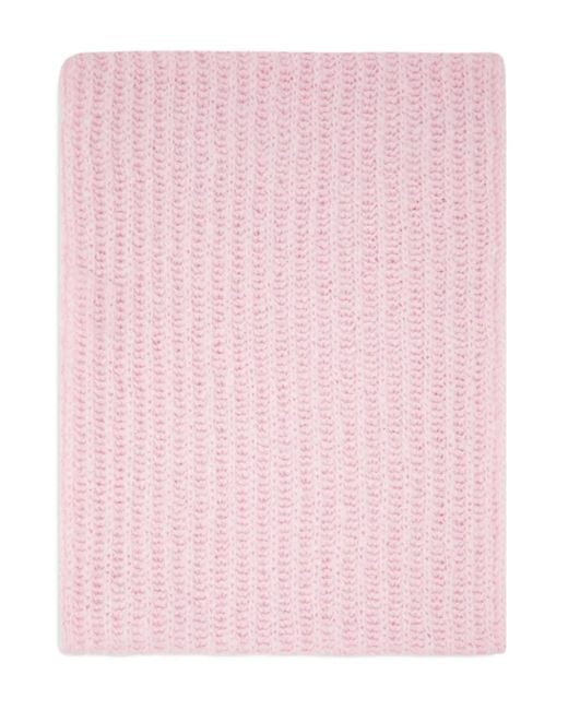 Pinko Pink Ribbed-Knit Scarf