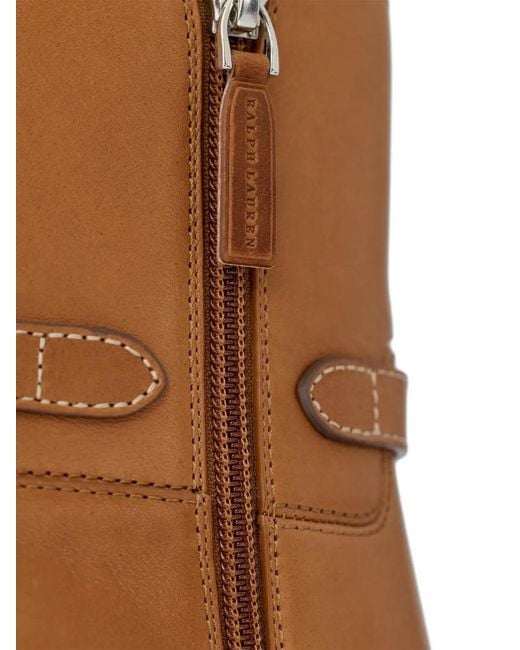 Ralph Lauren Brown 90Mm Donnely Buckle-Detail Ankle Boots