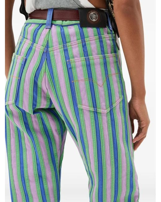 Versace Blue Striped Jeans