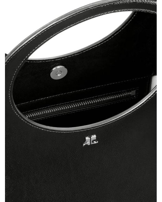 Courreges Black Mittelgroßer Holy Tote Bag Mit Rundem Henkel