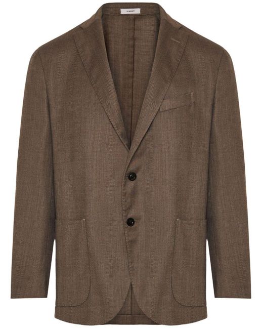 Boglioli Brown K-jacket Single-breasted Wool Blazer for men
