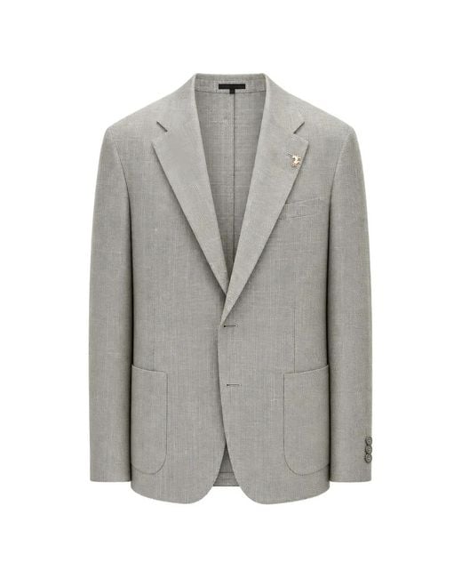 Tombolini Gray Textured-Finish Blazer for men