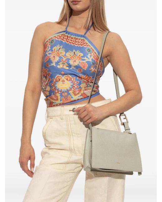 Furla White Small Nuvola Panna Leather Crossbody Bag