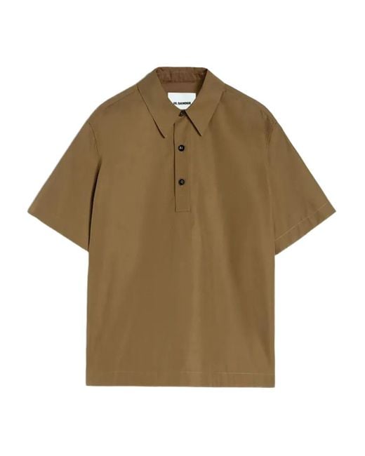 Jil Sander Hemd Aus Taft in Green für Herren