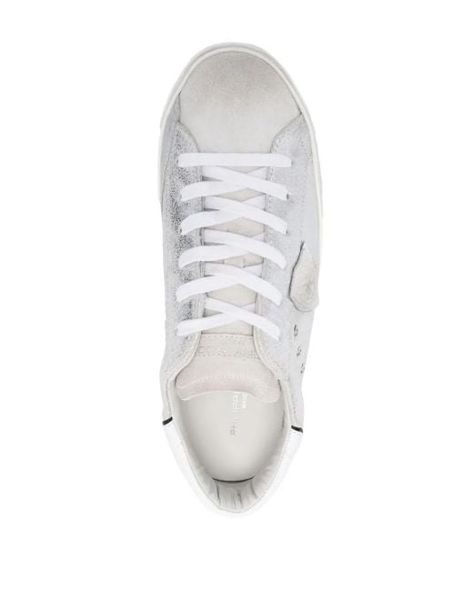 Philippe Model White Side-Logo Patch Sneakers