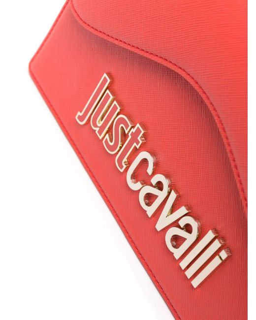 Just Cavalli Red Range Handtasche mit Logo-Schild
