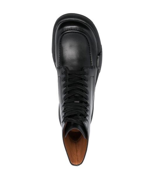Lanvin Black Chunky Lace-up Boots for men