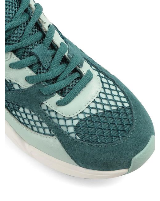 Sergio Rossi Green Surge Sport Panelled Sneakers