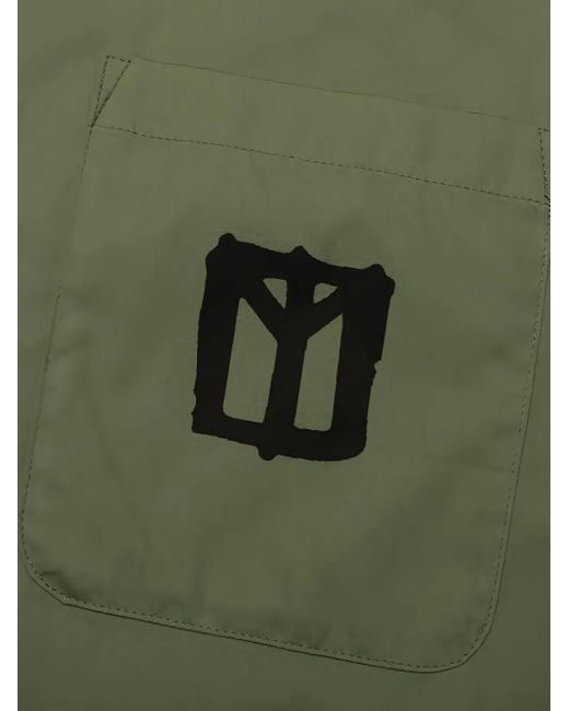 X Babylon Camicia Con Stampa Grafica Bd E Tasca di Neighborhood in Green da Uomo
