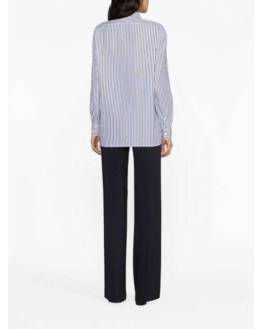10 Corso Como Blue Striped Cotton Shirt