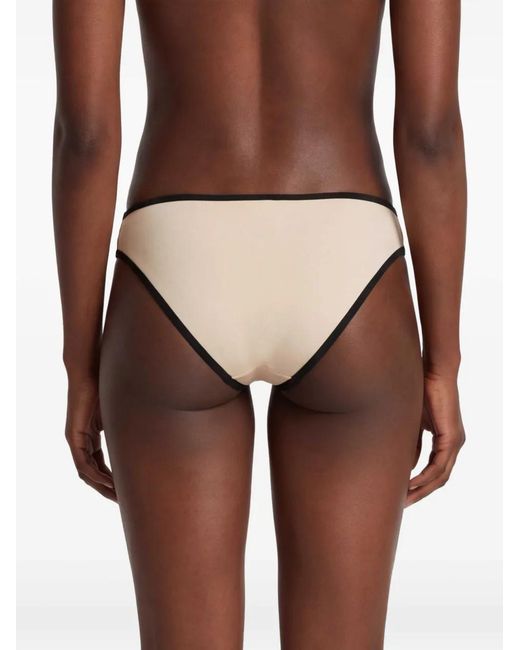 Totême Natural Striped-Edge Bikini Bottoms