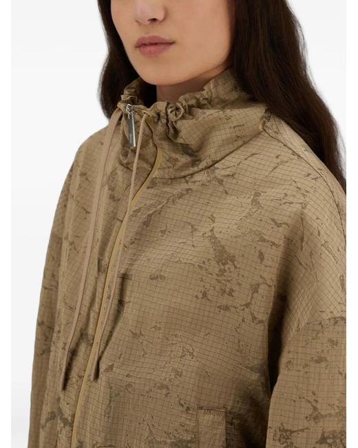Laminar Natural Water-Jacquard High-Neck Jacket