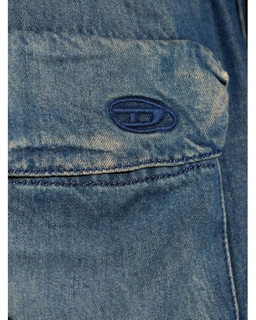 DIESEL Blue Flap-Pocket Denim Jacket