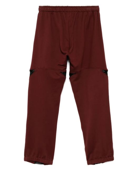 OLLY SHINDER Red Tri Zip Jogger Trackpants for men
