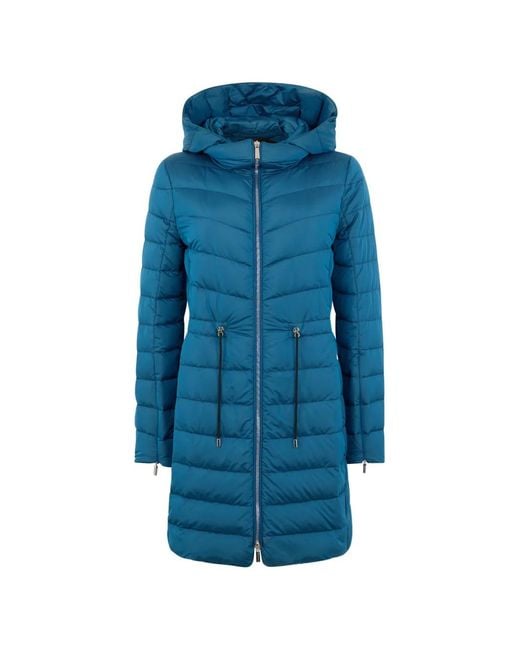 Moorer Blue Hooded Coat