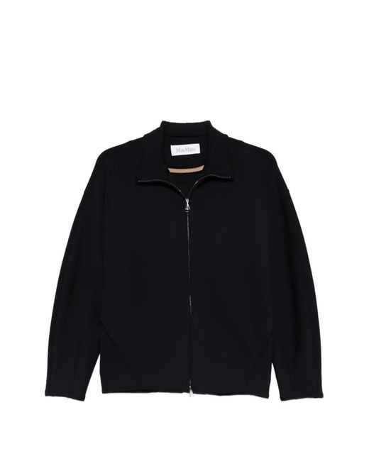 Max Mara Black Zip-Up Sweatshirt