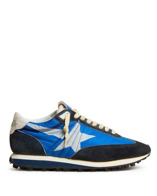 Golden Goose Deluxe Brand Blue Star-print Lace-up Sneakers for men