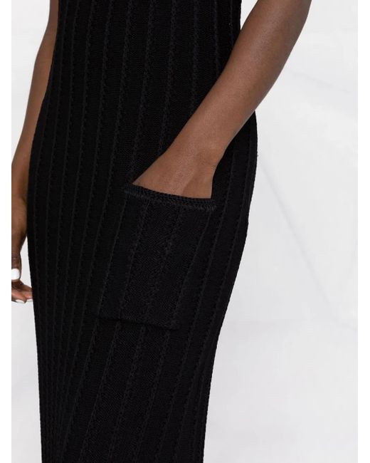 Ganni Black Halterneck Midi Dress
