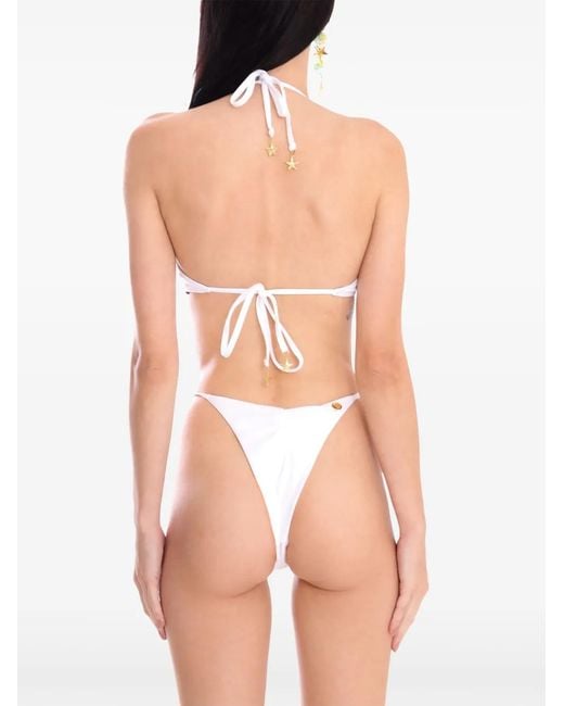 Amir Slama White X Jade Picon Starfish-Charms Bikini