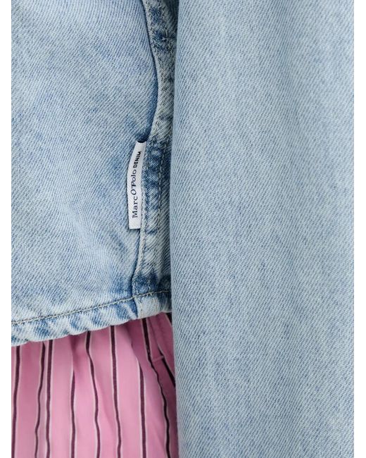 Marc O' Polo Blue Cropped Hooded Denim Jacket