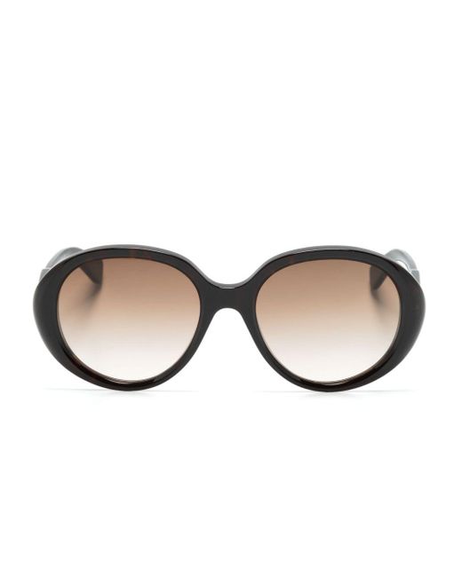 Chloé Natural Gayia Oval-frame Sunglasses