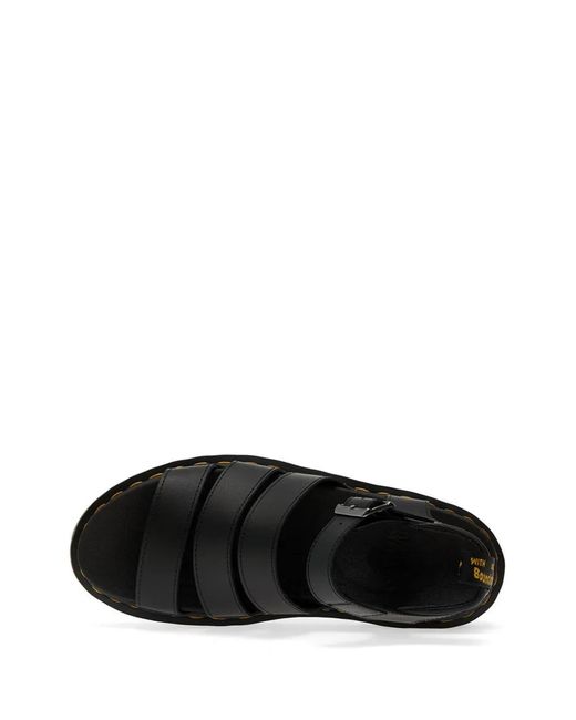 Dr. Martens Black Blaire Athena Buckled Leather Sandals