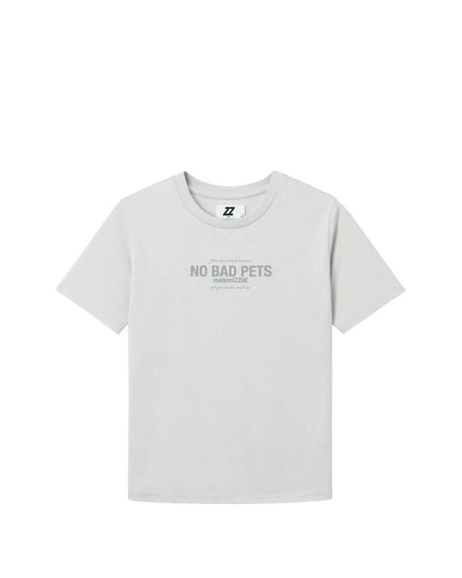 Izzue White Logo-Print T-Shirt