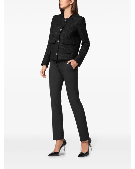 Philipp Plein Black Tweed Jacket