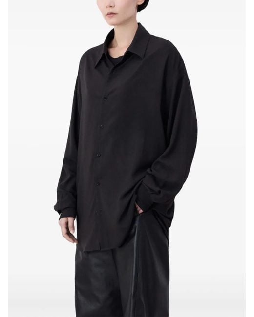 Camicia A Maniche Lunghe di Lemaire in Black