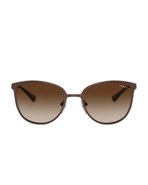 Vogue Eyewear Zonnebril Met Geometrisch Montuur in het Brown
