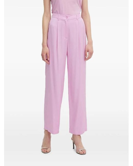 Sisley Pink High-Waisted Tailored Trousers