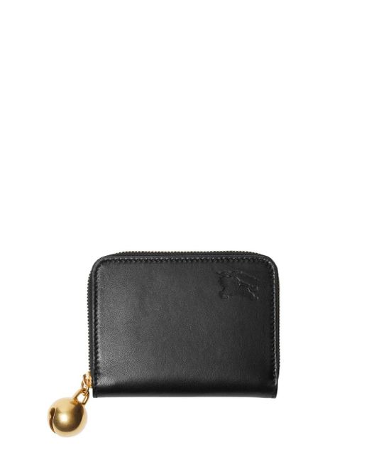 Burberry Black Ekd Bell-Charm Leather Wallet