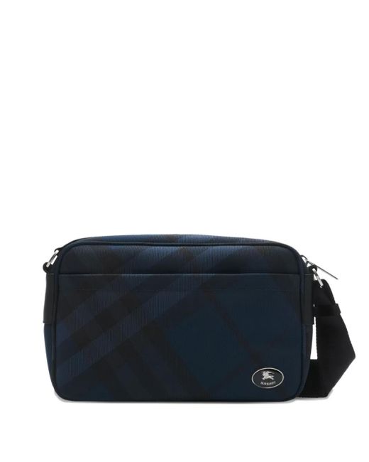 メンズ Burberry Grid メッセンジャーバッグ Blue