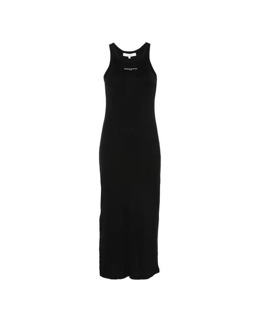 Maison Kitsuné Geribbelde Jurk in het Black