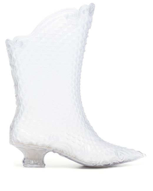 Y. Project Melissa Court Boots in White | Lyst