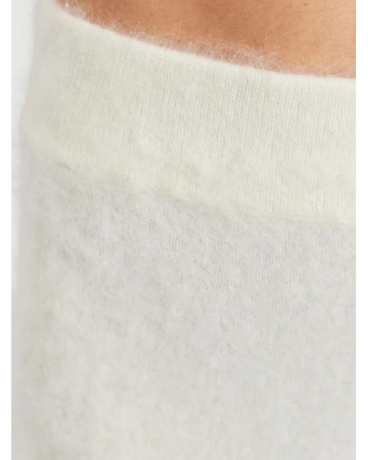 Lisa Yang White Brushed Midi Skirt