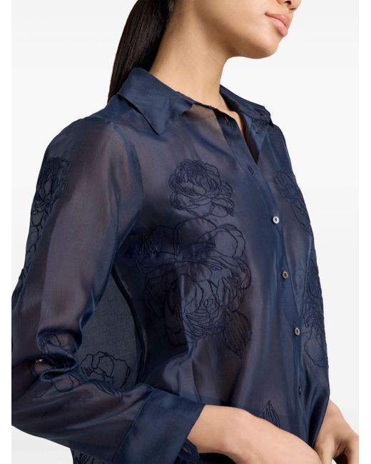 Camicia Luna con ricamo di Cinq À Sept in Blue