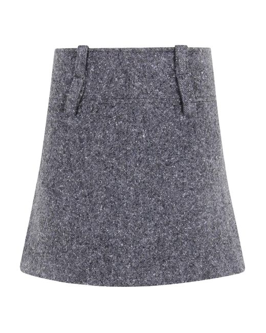 Department 5 Women's Gray Belt-Loops Mini Skirt