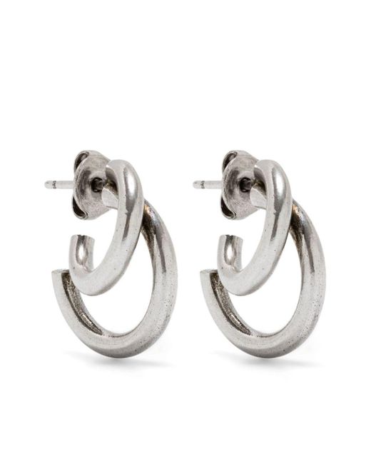 Isabel Marant Metallic Double Hoop Earrings