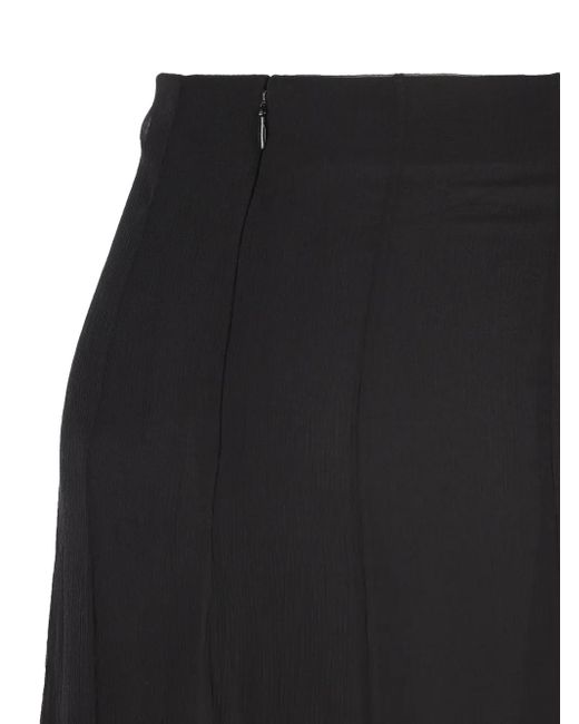 Chloé Black Silk Long Skirt