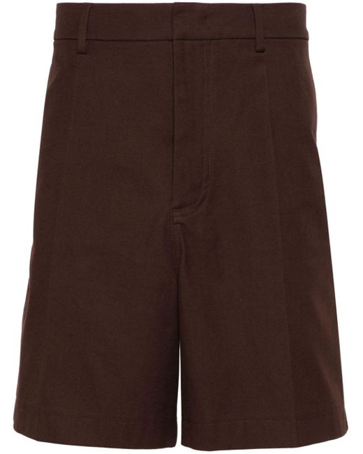 Valentino Garavani Brown Pressed-crease Shorts for men