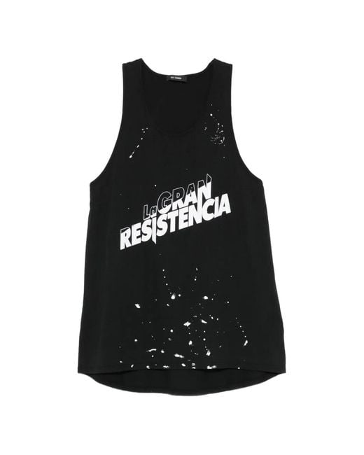 Willy Chavarria Black Logo-Print Paint-Splatter Vest for men
