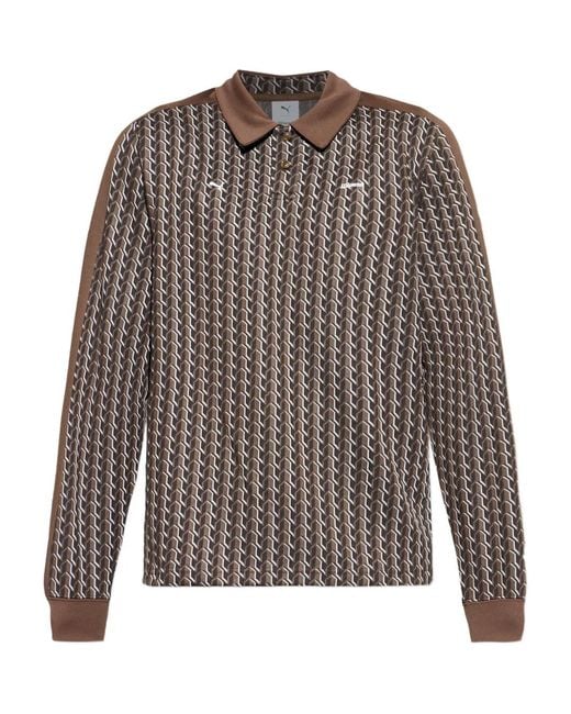 Polo estampado de x JJJound PUMA de hombre de color Brown