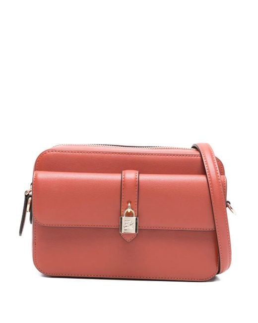 Karl Lagerfeld Red K/Autograph Padlock Flap Cross Body Bag