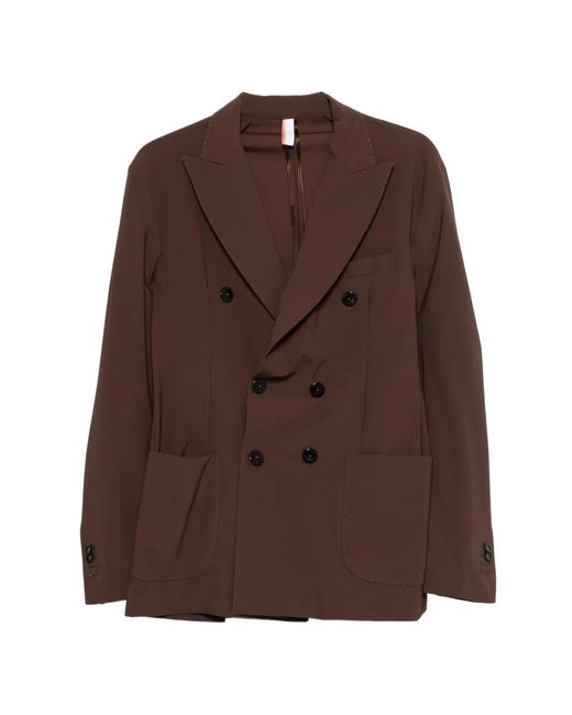 Pmds Brown Eritea Double-Breasted Blazer for men