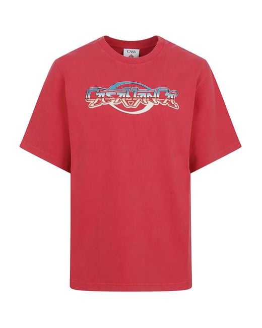 Casablanca T-Shirt mit Logo-Print in Red für Herren