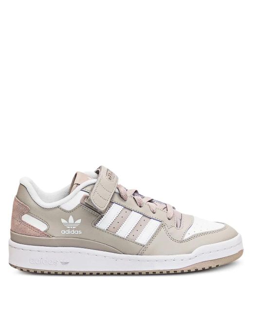 Adidas White Forum Low Stripes Trainers for men