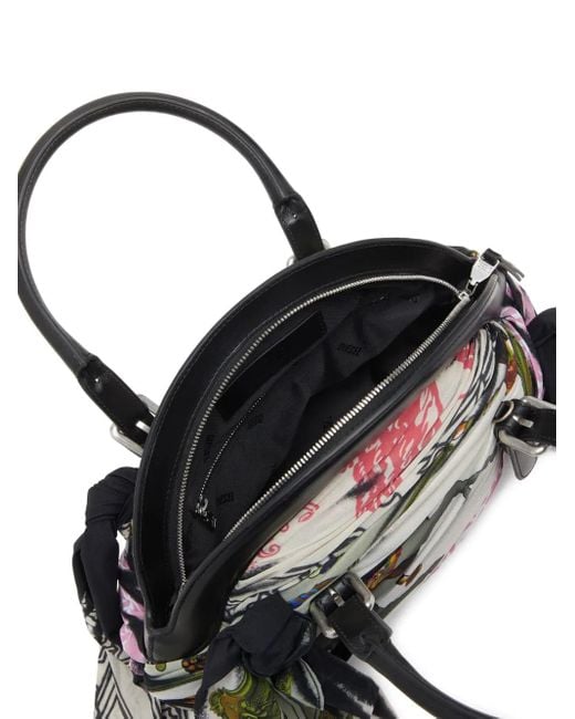 DIESEL White Trash-D Tote Bag