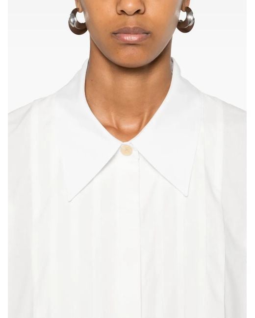 Khaite Gesmockt Blouse in het White