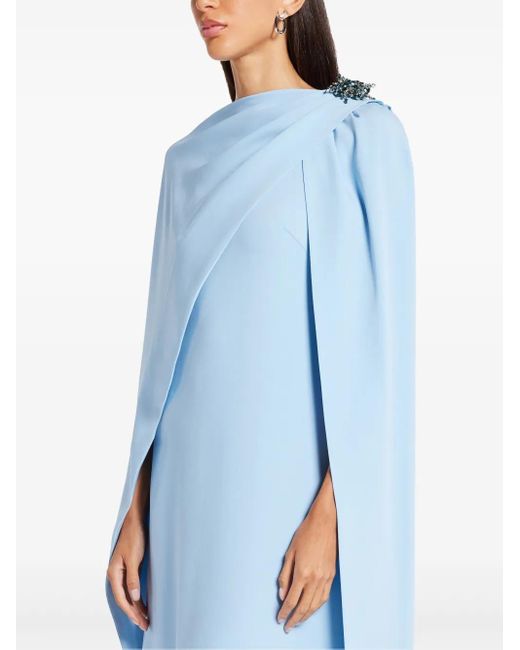 Huishan Zhang Blue Cape Gown